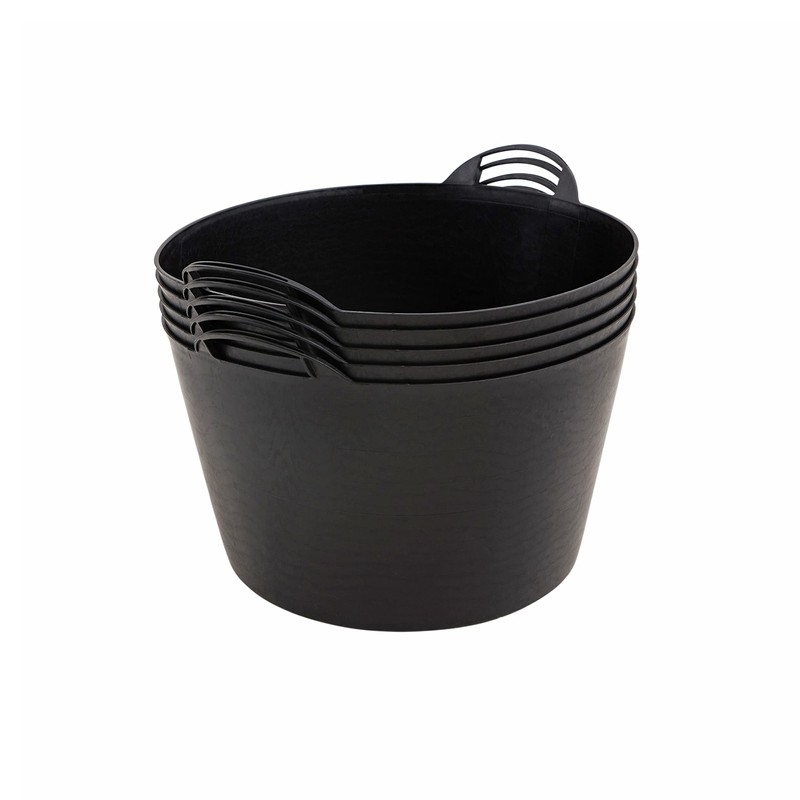 BiGDUG Plastic Flexi Tubs (26 Litre) - Pack of 5