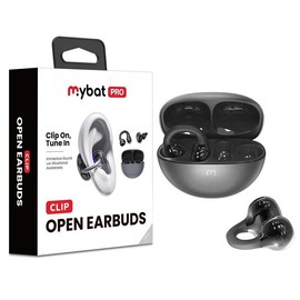 MyBat Pro Wireless Bluetooth 5.4 Clip Open-Ear Earbuds with Mic Fit Sports Running Workout