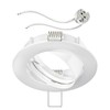 ledscom.de Circ Ceiling Mounting Frame Aluminium Pivoting White (LED/Halogen/MR16/50 mm)