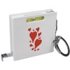 Azeeda 'Many Red Hearts' Keyring Tape Measure/Spirit Level Tool (KM00042066)