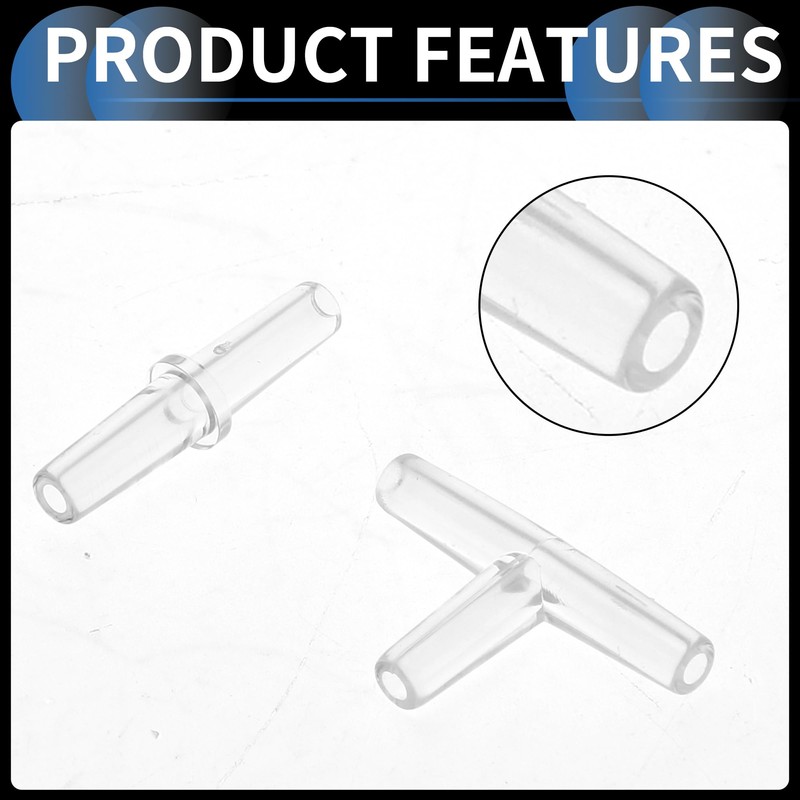 X AUTOHAUX Plastic Hose Barb Fittings, 3/16" Stright Barb Connector