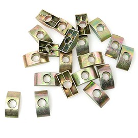 ZZHXSM 20Pcs Half Moon Nuts Spacer Washer 8mm Hole Dia Bronze Tone Furniture Connector Nuts for Furniture Connection