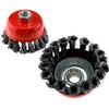 4pc Twist Knot Semi Flat Wire Wheel Cup Brush Set