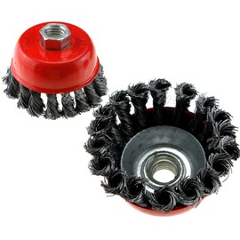 4pc Twist Knot Semi Flat Wire Wheel Cup Brush Set Kit for 115mm Angle Grinder