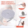 4 Rolls 120 Inch Felt Strip with Adhesive Backing Felt