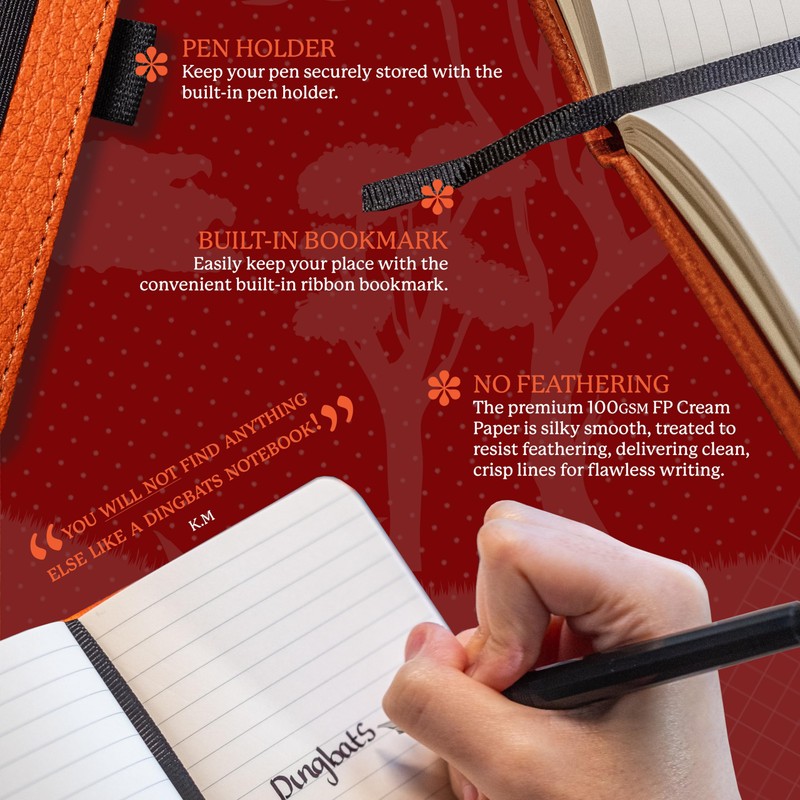 Dingbats* - Wildlife Lined Pocket Notebook A6 - PU Leather
