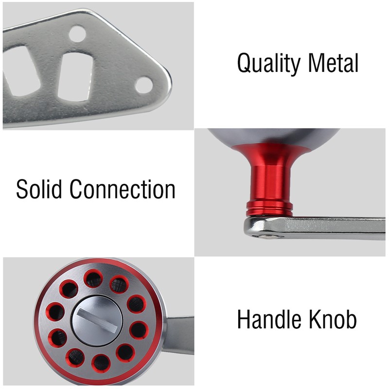 1Pc Durable Metal Handle Part Accessory for Abu Round Baitcast