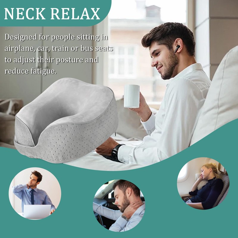 Gosider Travel Pillow Breathable Airplane Neck Pillow Memory Foam Neck