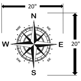 Clausen's World Compass Hood Vinyl Decal 20x20 Inches, Fits Wrangler, Purple