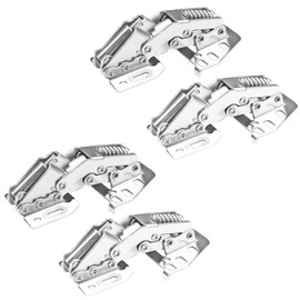 Qrity 4 PCS Cabinet Hinges Heavy Duty Lid Stay Hinges, Soft Close Lid Hinge, Furniture Door Lift Stay Support Hinge