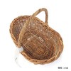 Boat basket with natural leather with nice flavor, Small Size