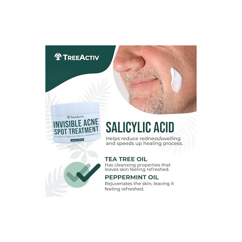 TreeActiv- Tratamiento invisible para el acné quístico con ácido salicílico