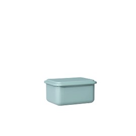 Riess, 0412-126 Storage Container with Lid 15 x 11 x 7 cm Enamel Design SERVE + STORE Sage Green Weight 0.46 kg LH 15.7 x 11.7 x 7 cm
