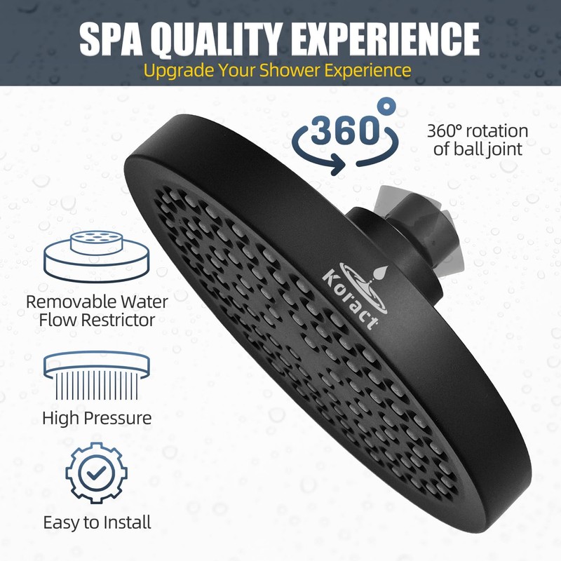 Koract Shower Head High Pressure Rain Premium Quality Luxury Design
