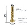 Solid Brass Adjustable Torsion Hose Nozzle 4" Heavy Duty Brass
