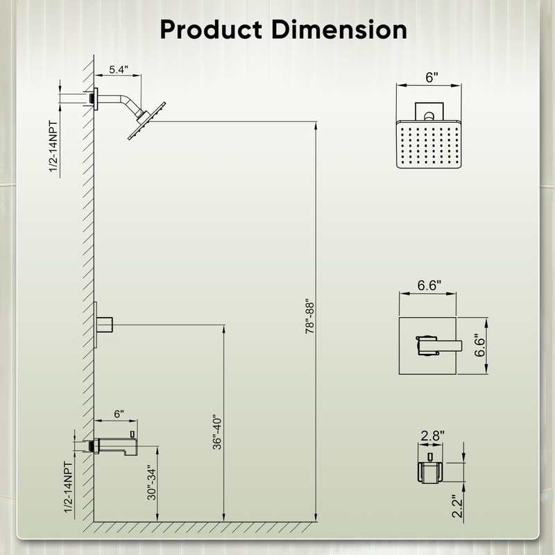 Replacement for Delta Shower Trim Kit 14 Series, All Metal