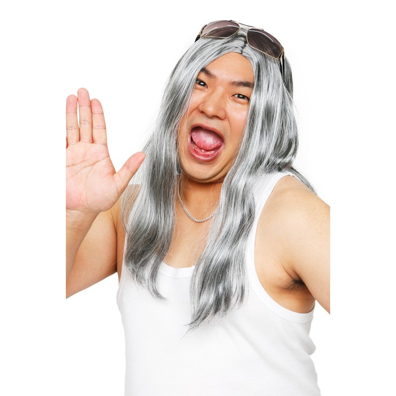 Party City カツランド バラエティグッズ 白髪ロン毛 ユニセックス 白