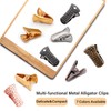 35 Pack Mini Metal Alligator Clips for Crafts Non-Slip Silicone-Coated