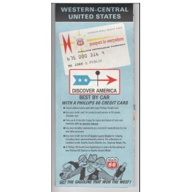 Phillips 66 Western Central United States Road Map Courtesy of Phillips 66 1965 Edition