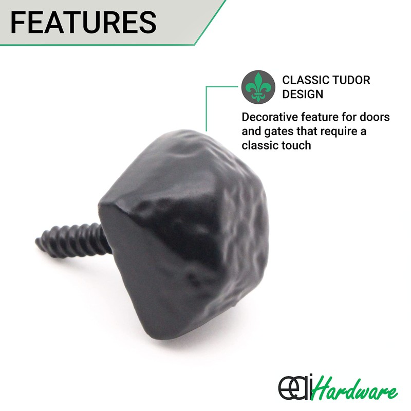 EAI Decorative Door Stud | Black Antique | 19mm |