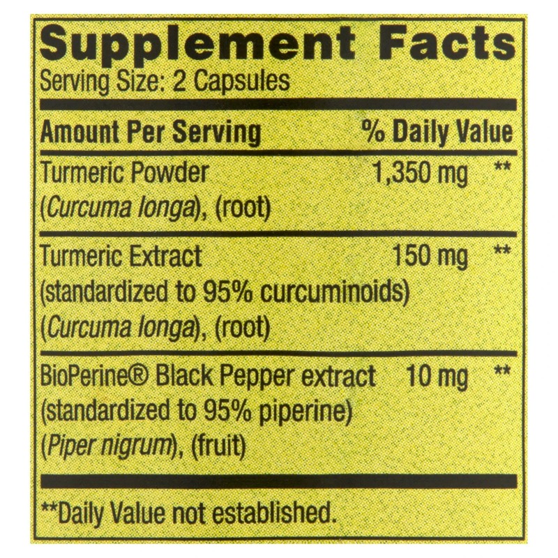 Spring Valley Ultra Strength Turmeric Curcumin Dietary Supplement 1,500 mg