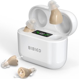BIBIED Virtually Invisible OTC Hearing Aids for Mild to Moderate Hearing Loss, Perfected Ergonomics Completely In-Ear Hearing Aids for Seniors with Long-Lasting Battery, Smart Noise Cancellation