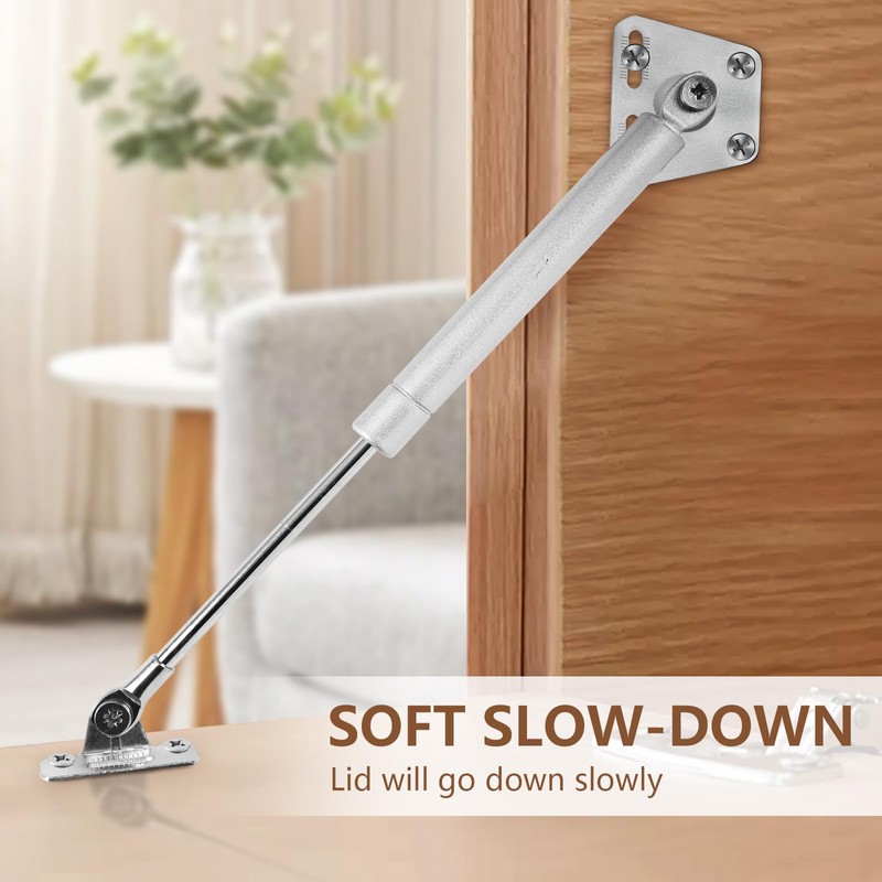 2Pcs 100N Gas Strut, Slow Down Lift Stay Support, Hinge