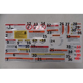 AVIARA AV 28 AVARIA AV 28 SAFETY LABEL STICKER KIT 750141A WHITE & RED MARINE BOAT