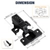 Mousike 10 Pack (5 Pair) Soft Close Cabinet Hinges, 1/2