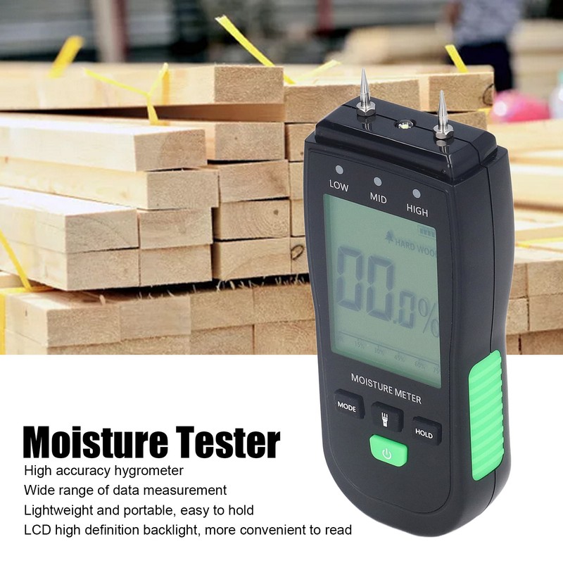 Wood Moisture Meter High Accuracy LCD Display Professional Moisture Content