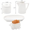 ZENFUN Set of 4 Porcelain Creamer and Sugar Set with