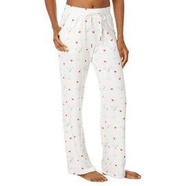 P.J. Salvage Women's Holiday Happy Hour Pant, Ivory, X-Large