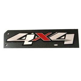 2Pcs Custom 4x4 Emblems Right and Left Rear 3D Decal Car Badge Compatible with 2007-2026 Silverado Sierra Canyon Colorado 1500 2500 HD 3500 HD (Chrome Red)