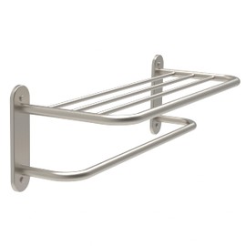 18 Inch Bathroom Towel Rack Towel Bar Towel Shelf Brushed Nickel Stainless Steel and Zinc Alloy Wall Mount 1pc for House Lavatory and Hotel