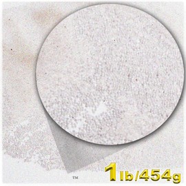 The Crafts Outlet 1-LB/454-g Transparent Finish, Glass, Microbeads 0.6mm, Ideal for Caviar Nails, Transparent Crystal Clear