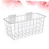 OHPHCALL Creative Wall Mounted Storage Basket White Iron Hanging Organizer