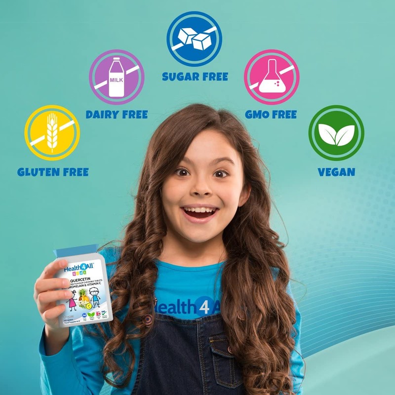 Health4All Kids Quercetin with Bromelain and Vitamin C 60 Chewable