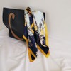 FONYVE Silk Feeling Scarf Medium Square Satin Head Scarf for