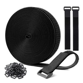 JEELAD Magic Binding Band, Binding Tape, Fastening Belt, Magic Band, Elastic Belt, Velcro Fastening, Freely Cut, Repeatable, DIY, Commercial Use, Home Use, Industrial, Hemlock, Wire Organization,