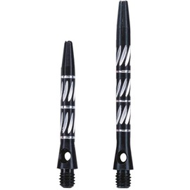 Unicorn World Champion Dart Shafts | Anodised Aluminium Alloy | Medium 45.2 mm | Black | 3 Stems