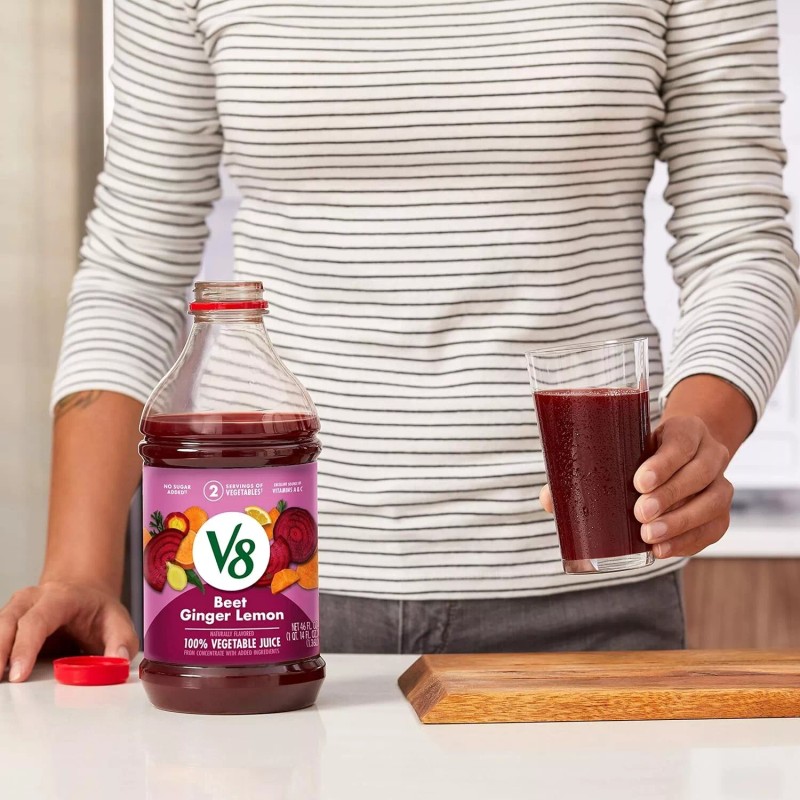 V8 Beet Ginger Lemon 100% Vegetable Juice 46 fl oz