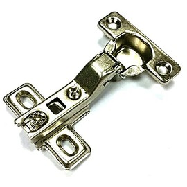 Merriway BH06007 (2 Pcs) Slide-On Kitchen Cabinet Wardrobe Hinges, Cruciform Plate Zinc Plated, Inset 26mm 95 Degree - Pack of 2 Pieces