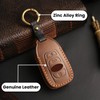 OLLEN Screws-Free Premium Leather Key Fob Cover, Fit for Subaru