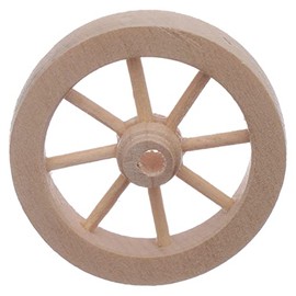 Wooden Cart Wheel 4cm Diameter for DIY Nativity Scene