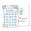 Find The Guest Bingo Bridal Shower Games, 25 Blue Floral