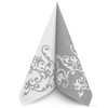 Napkins Pomp Silver-White Table Decoration Wedding Napkins Folding 50 Pieces 40 x