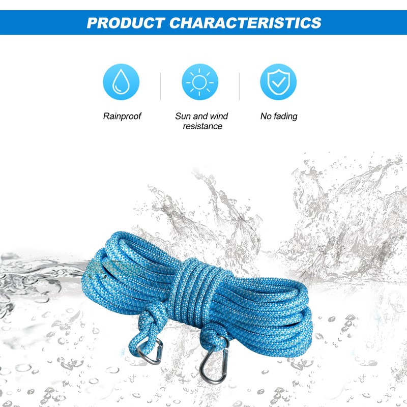 Washing Line Rope 15m Polyester Rope 8mm Clothes Line Multipurpose