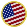 American Round Flag Embroidered Velcro Patch