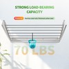 Heshecein Wall Mounted Drying Rack,Collapsible Drying Racks for Laundry,7 Stainless