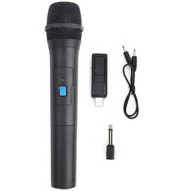 FM Wireless Microphone, Universal Handheld Karaoke Microphone Speaker, Over 110DB Wireless Indoor Microphone System for Outdoor with USB Receiver for Vocals, Karaoke, Speech, Wedding, Church